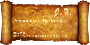 Jovanovics Norbert névjegykártya